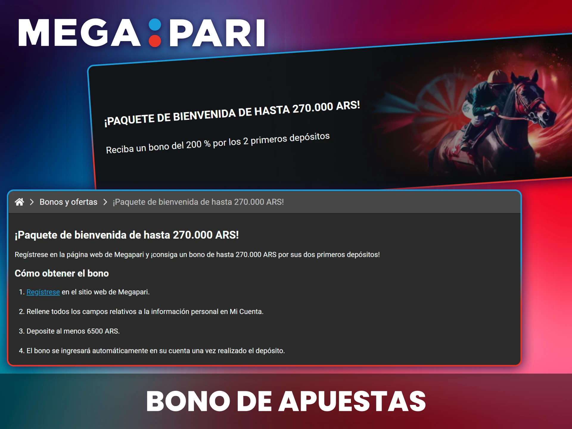 Promoción de bienvenida para apuestas deportivas sobre los depósitos iniciales en Megapari.