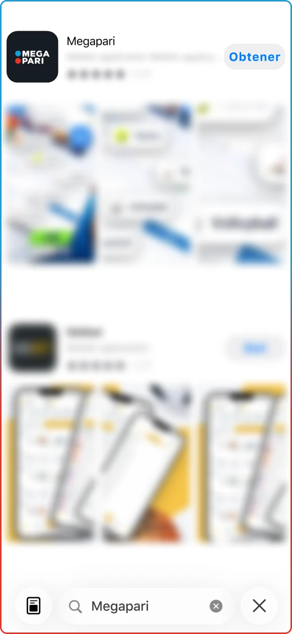 Proceso de descarga de la aplicación desde la tienda oficial de Apple.