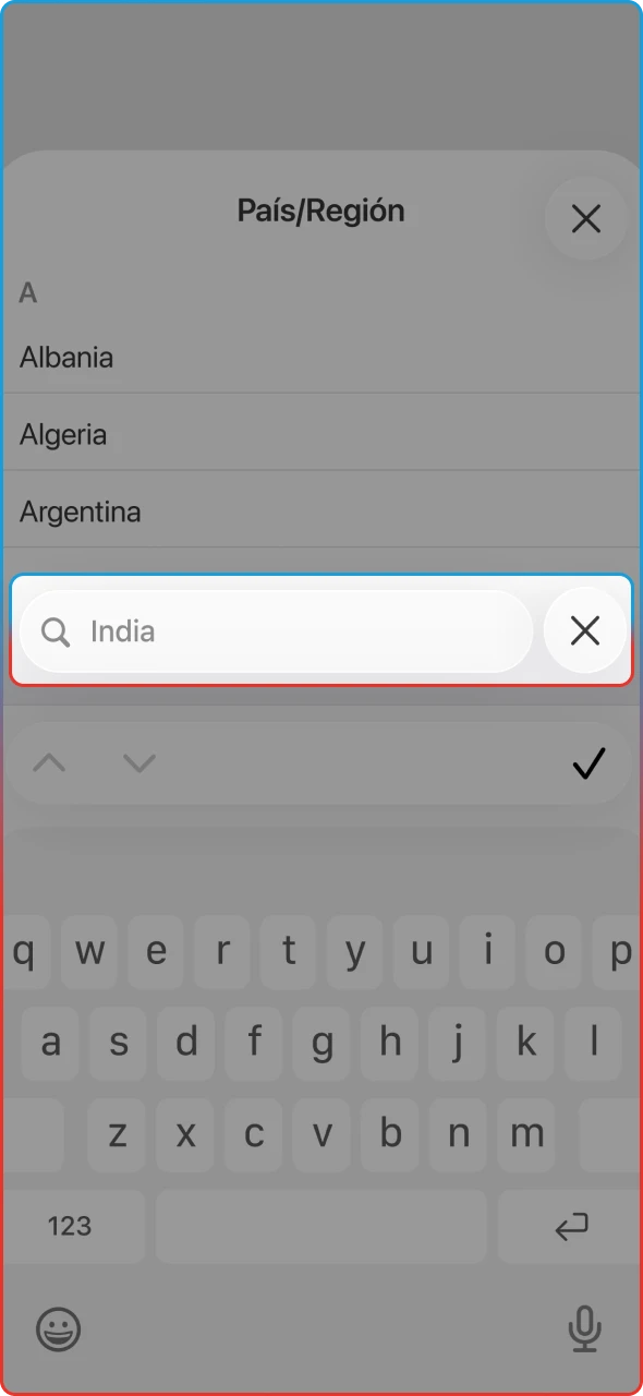 Ajuste de región en el ID de Apple para visualizar la app de Megapari.