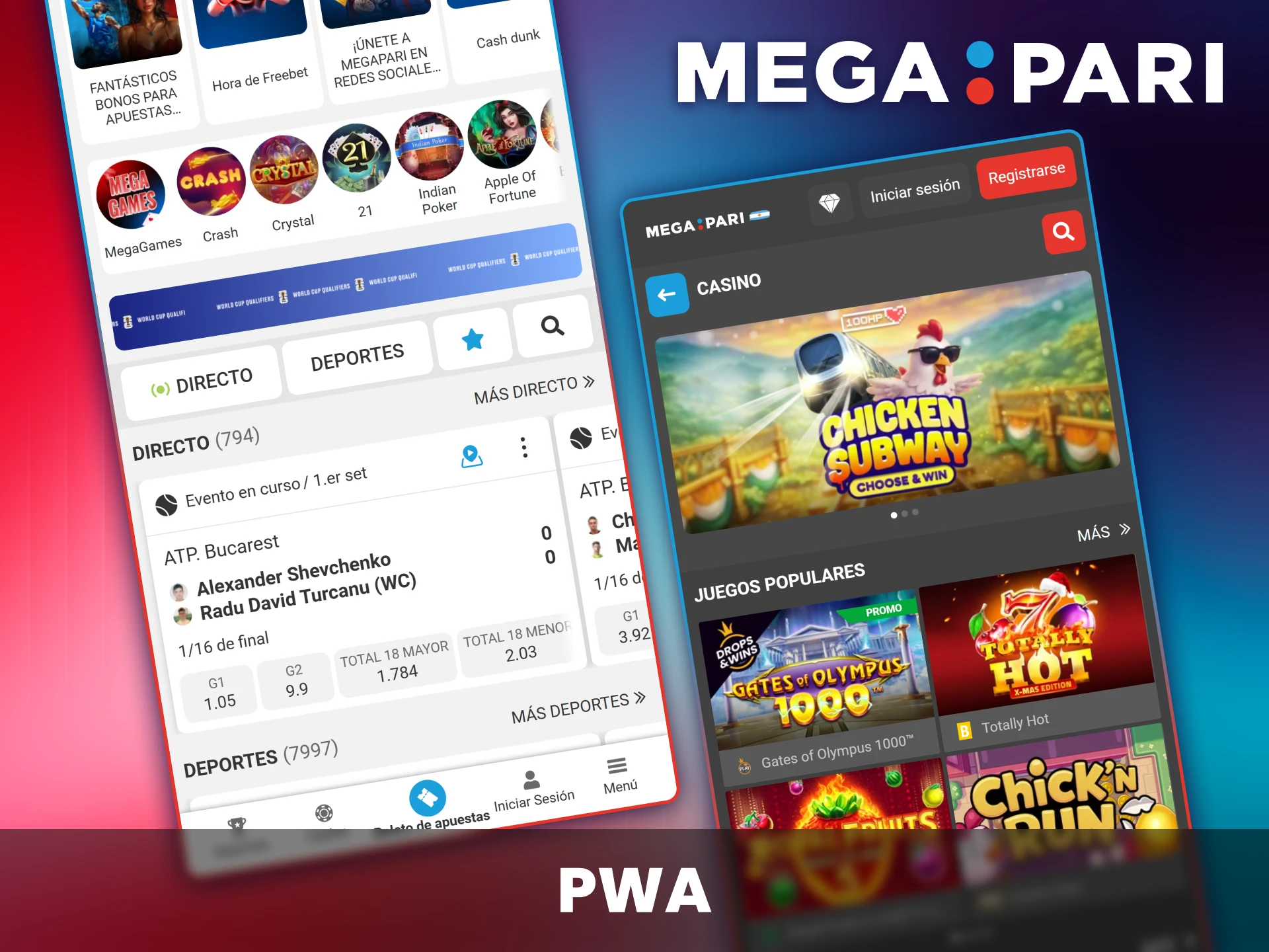 Icono de acceso directo de Megapari instalado en la pantalla de inicio.