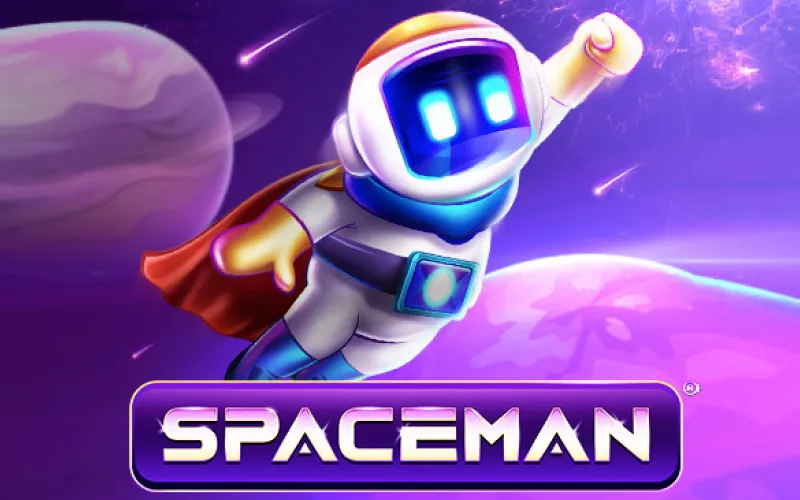 Vuela alto en el juego crash Spaceman dentro de Megapari.